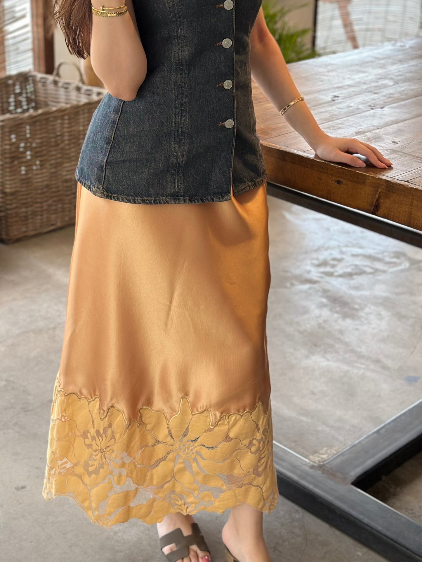 Bloom Silk Skirt