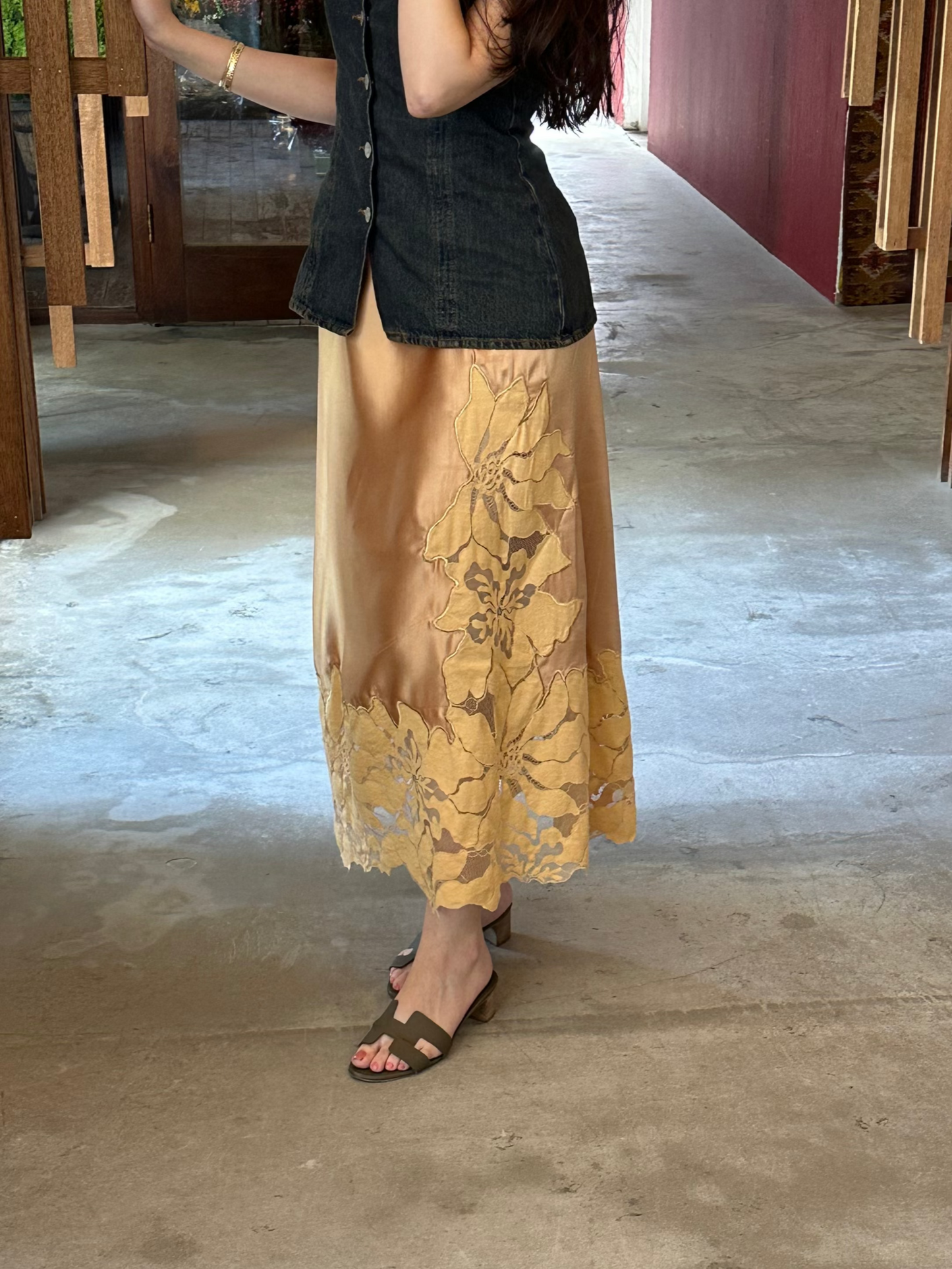 Bloom Silk Skirt