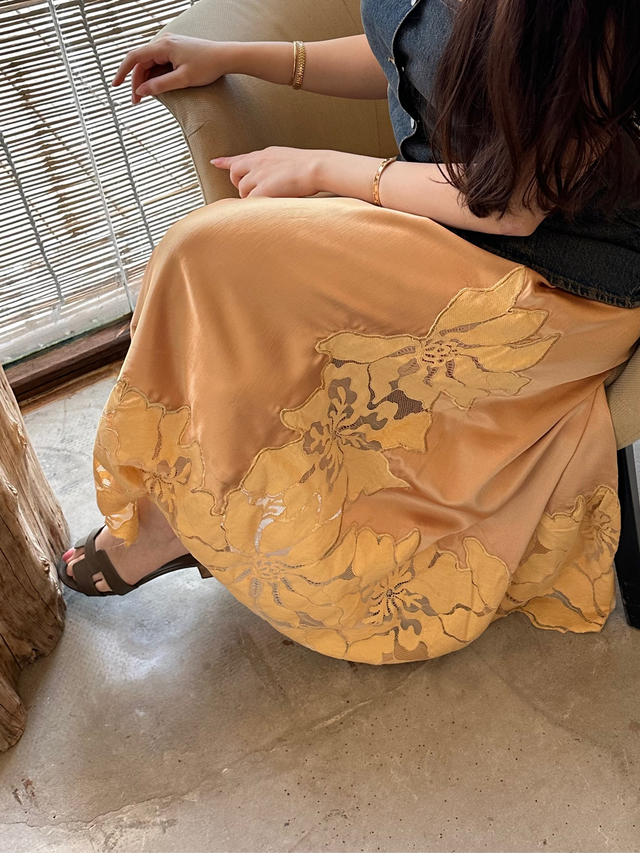 Bloom Silk Skirt