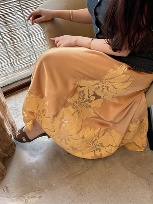Bloom Silk Skirt